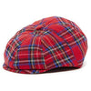 Red Plaid Kid's Newsboy Cap