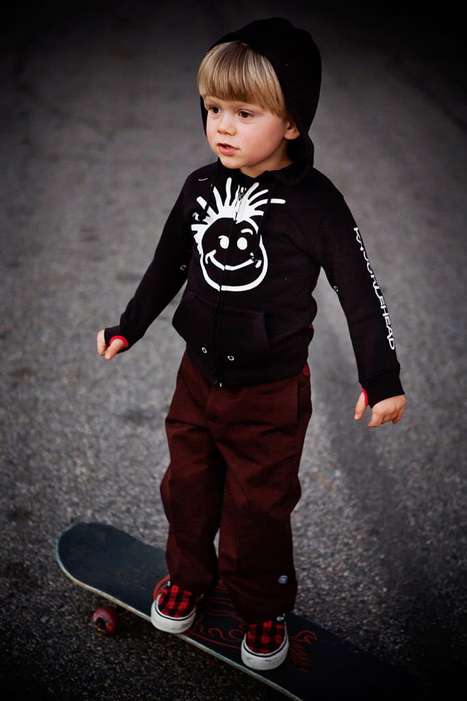 Knuckleheads - Toddler Hooded Sweatshirt Boys Black Logo Pullover Zip ...
